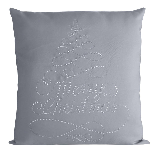 BFSummer Fata perna decorativa pentru Craciun Filaret Gri, 45 x 45 cm