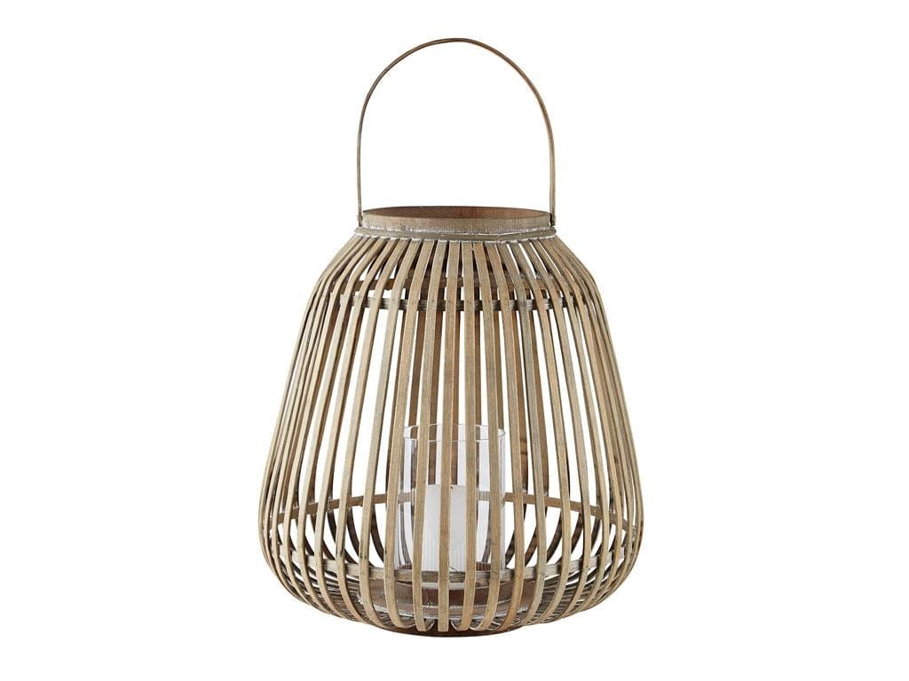 BFSummer Felinar decorativ din bambus Lantern 341013 Natural, Ø37xH40 cm, Villa Collection