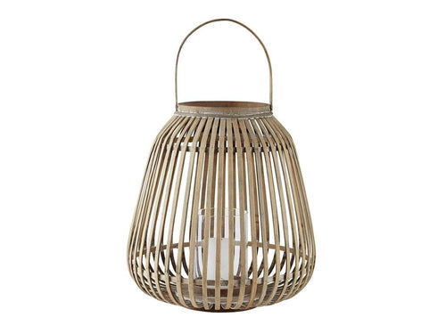 BFSummer Felinar decorativ din bambus Lantern 341013 Natural, Ø37xH40 cm, Villa Collection