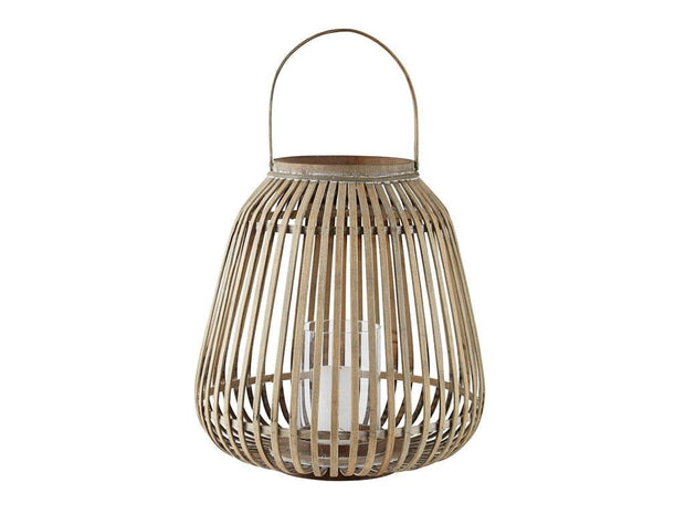 BFSummer Felinar decorativ din bambus Lantern 341013 Natural, Ø37xH40 cm, Villa Collection
