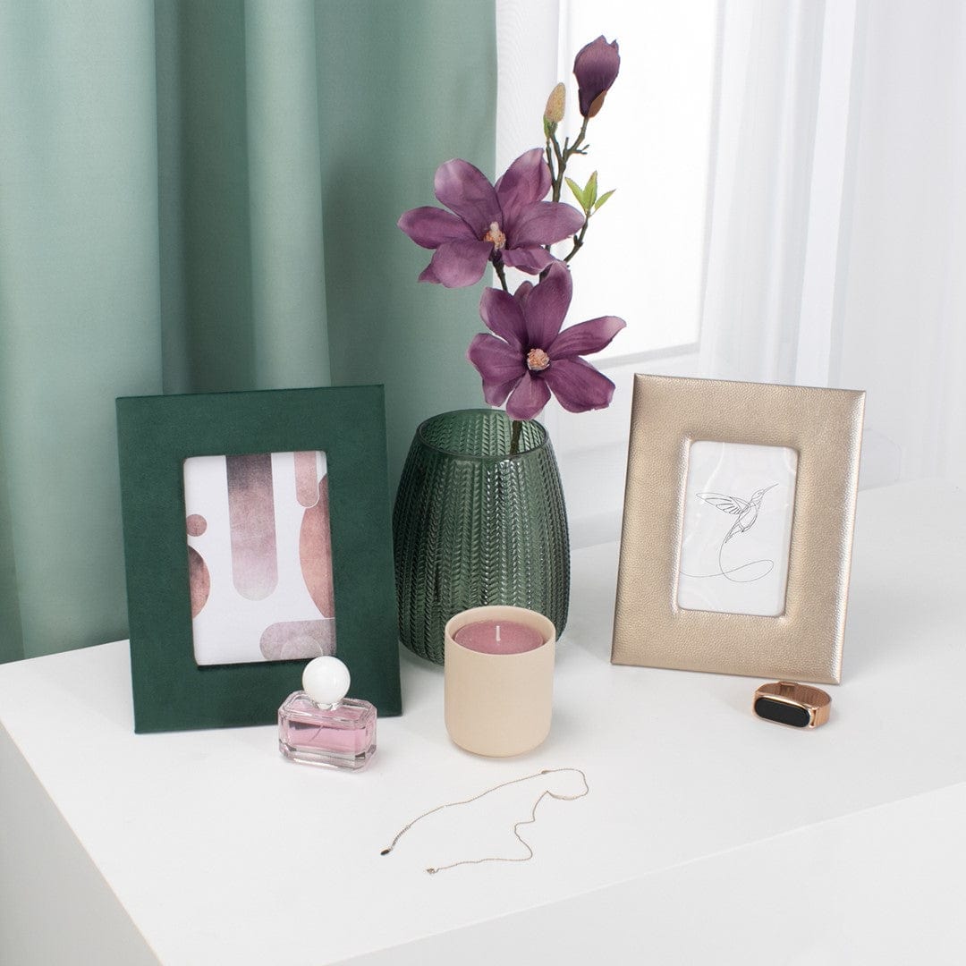 Decoking Fir floare artificiala, Magnoli Mov / Verde, H69 cm