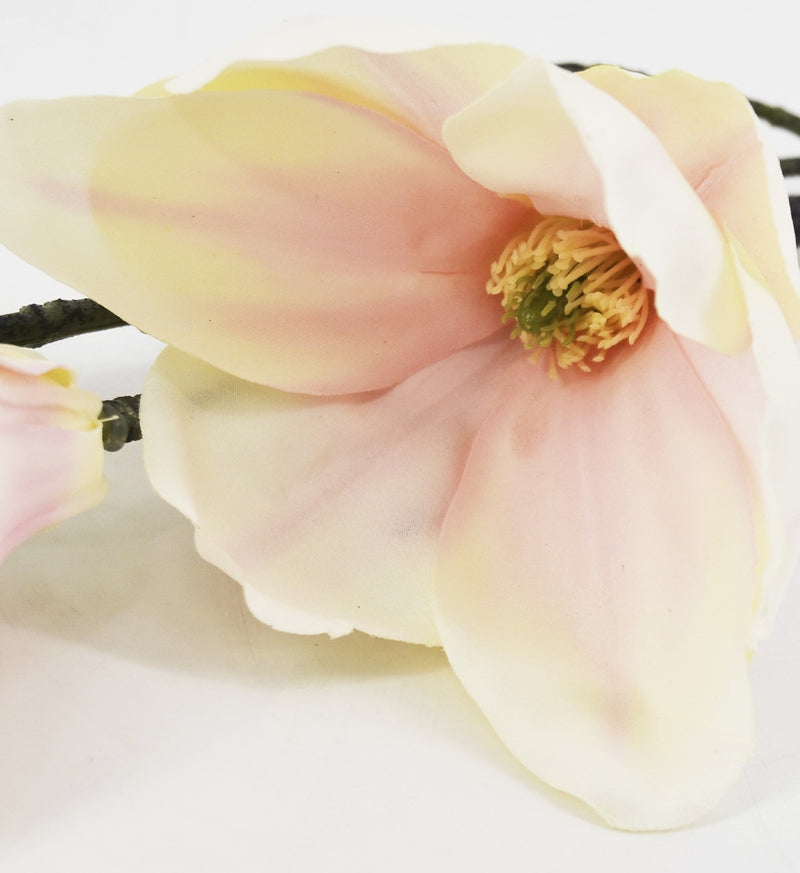 Fir floare artificiala Magnolia Golden Rosa Crem, H50 cm (1)