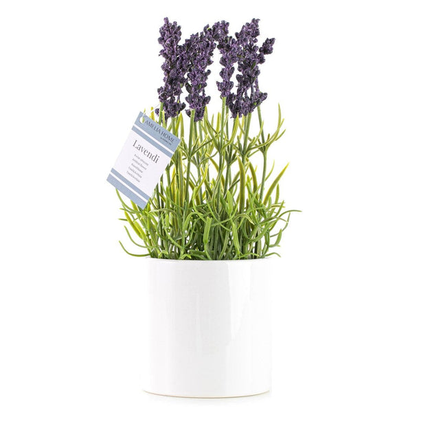 Decoking Floare artificiala in ghiveci, Lavendi Mov / Verde, H27 cm