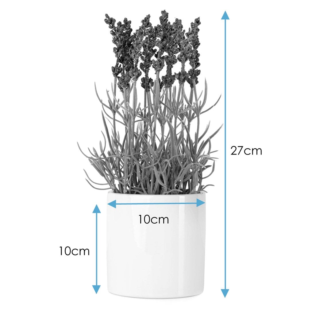 Decoking Floare artificiala in ghiveci, Lavendi Mov / Verde, H27 cm