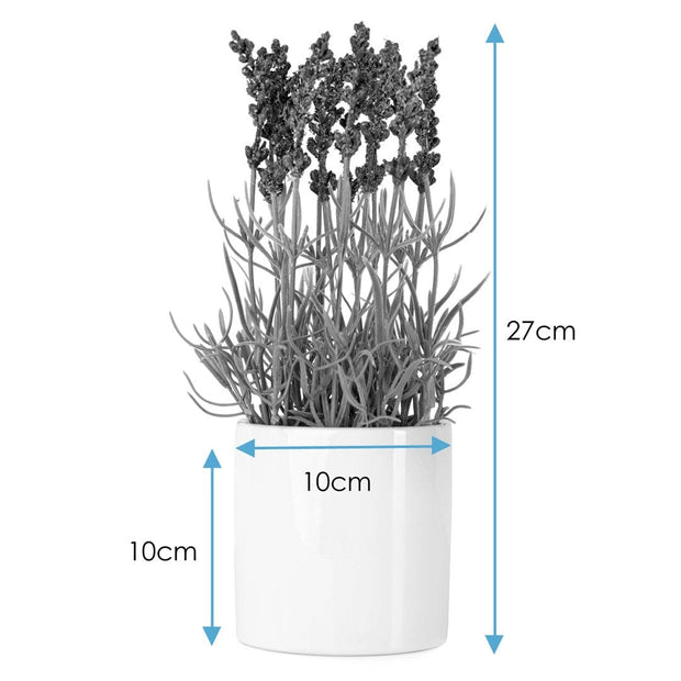 Decoking Floare artificiala in ghiveci, Lavendi Mov / Verde, H27 cm