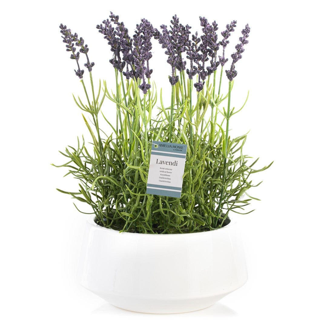 Decoking Floare artificiala in ghiveci, Lavendi Mov / Verde, H32 cm