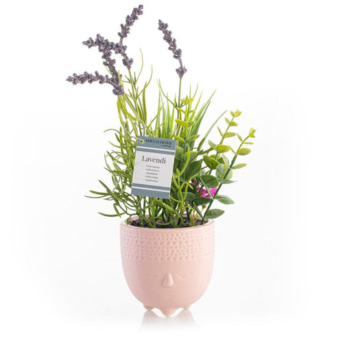 Decoking Floare artificiala in ghiveci, Lavendi Multicolor, H32 cm