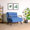 Asir Albastru Fotoliu extensibil tapitat cu stofa si picioare metalice, Sando Color Velvet, l60xA78xH78 cm