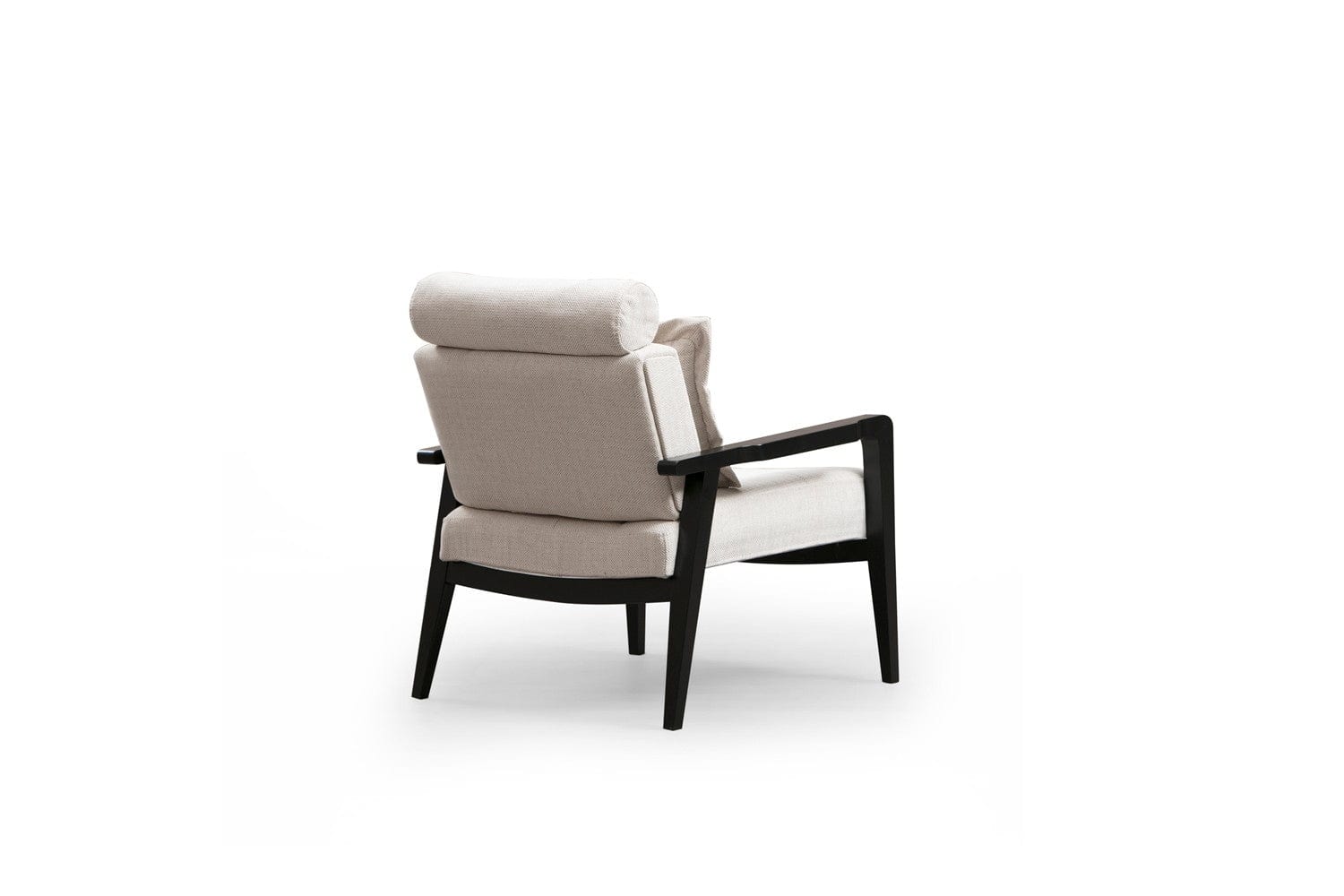 Asir Fotoliu fix din lemn de fag tapitat cu stofa, Apollo Crem, l77xA84xH90 cm