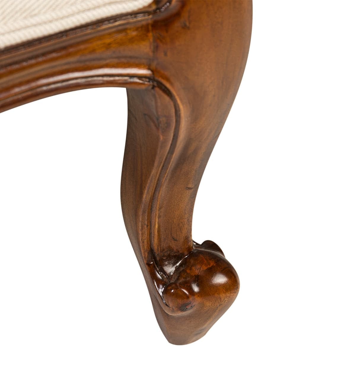 Moycor Fotoliu fix din lemn tapitat cu stofa, Vintage Grandfather Crem, l76xA75xH107 cm