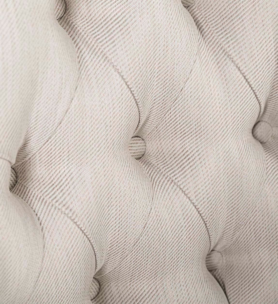 Moycor Fotoliu fix din lemn tapitat cu stofa, Vintage Grandfather Crem, l76xA75xH107 cm