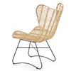 Fotoliu fix din ratan cu picioare metalice, Indy Natural / Negru, l69xA70xH103 cm (4)