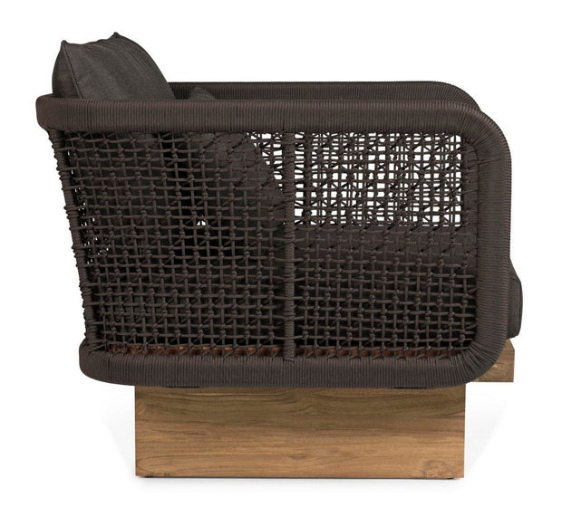 Fotoliu fix pentru gradina / terasa, din aluminiu si lemn de tec, Xylia Maro, l76xA83,5xH80 cm (8)