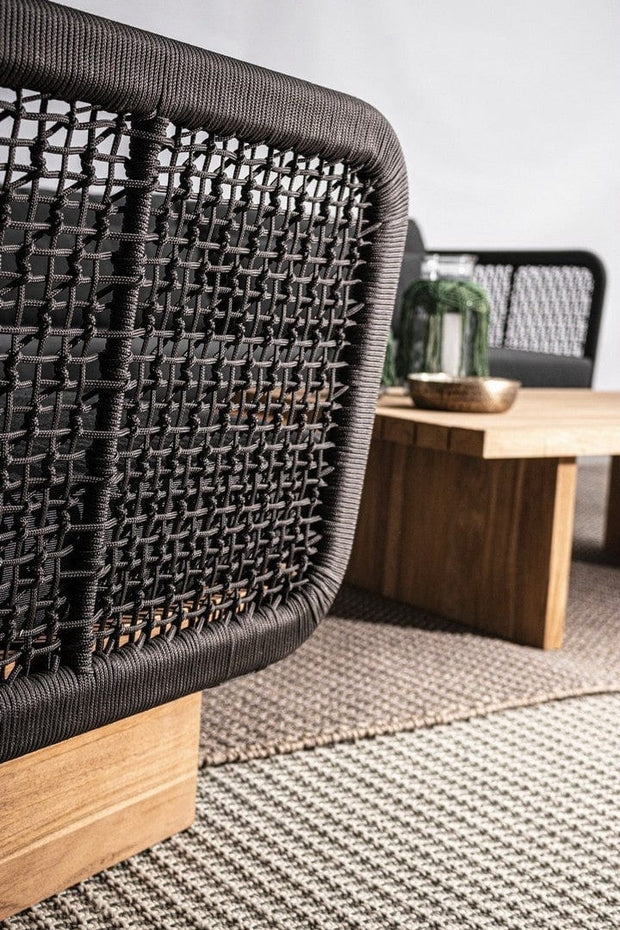 Fotoliu fix pentru gradina / terasa, din aluminiu si lemn de tec, Xylia Maro, l76xA83,5xH80 cm (10)