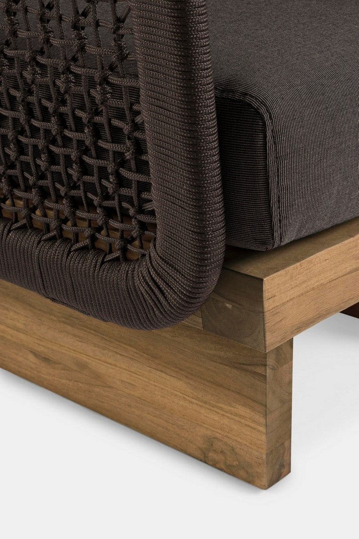 Fotoliu fix pentru gradina / terasa, din aluminiu si lemn de tec, Xylia Maro, l76xA83,5xH80 cm (12)