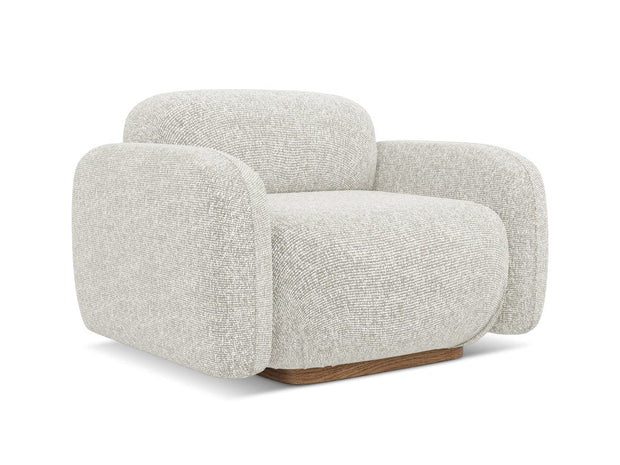 Makamii Fotoliu Fix tapitat cu stofa, Ailani C1 Bej Deschis / Natural, l110xA95xH73 cm