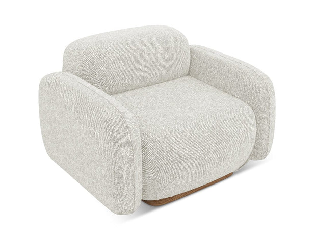 Makamii Fotoliu Fix tapitat cu stofa, Ailani C1 Bej Deschis / Natural, l110xA95xH73 cm