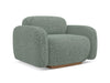 Makamii Fotoliu Fix tapitat cu stofa, Ailani C10 Verde Deschis / Natural, l110xA95xH73 cm