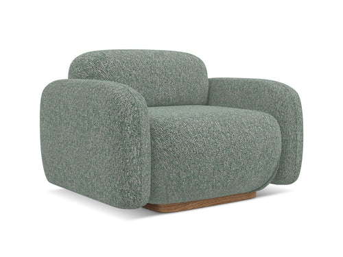 Makamii Fotoliu Fix tapitat cu stofa, Ailani C10 Verde Deschis / Natural, l110xA95xH73 cm