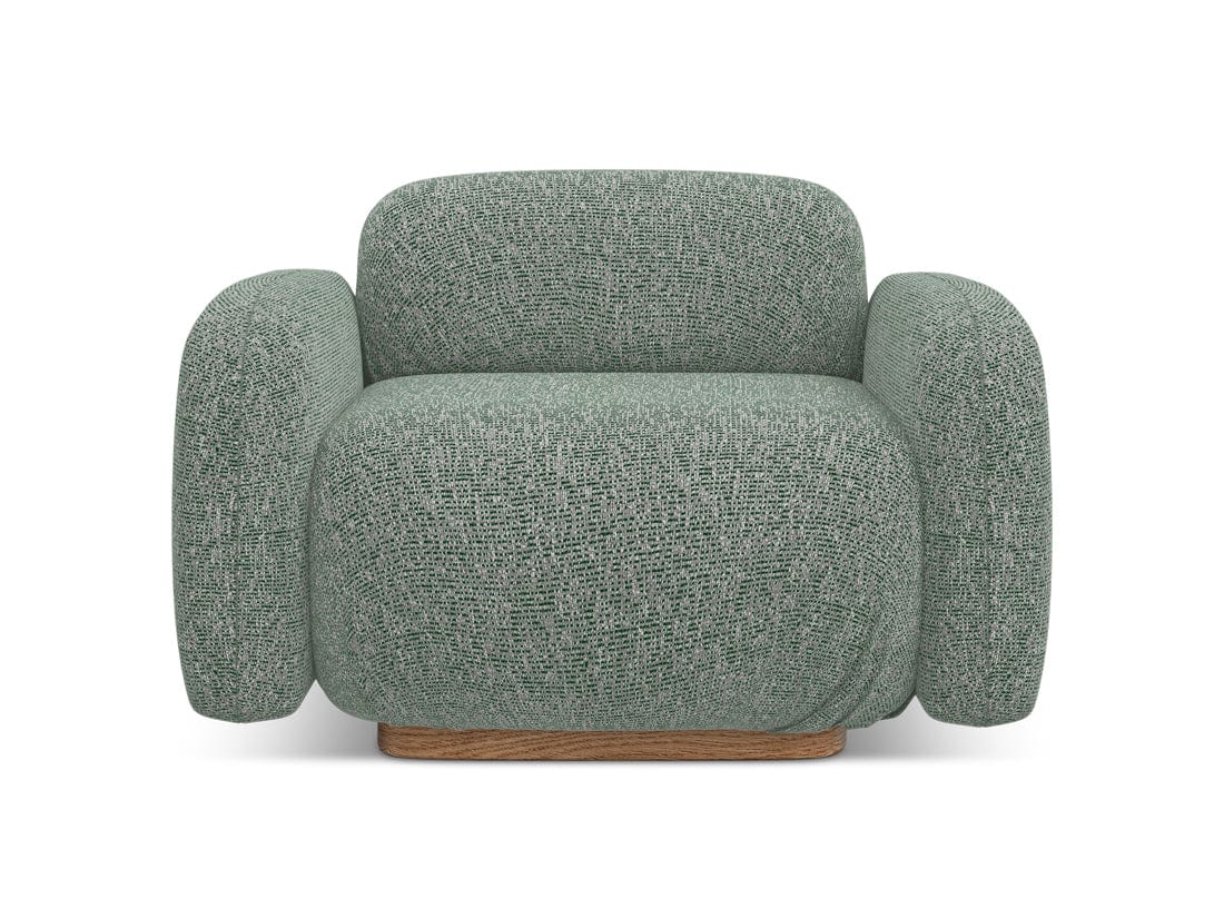 Makamii Fotoliu Fix tapitat cu stofa, Ailani C10 Verde Deschis / Natural, l110xA95xH73 cm