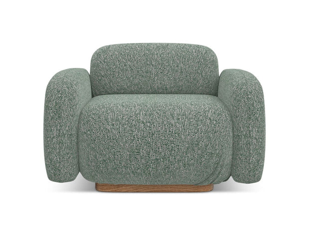 Makamii Fotoliu Fix tapitat cu stofa, Ailani C10 Verde Deschis / Natural, l110xA95xH73 cm