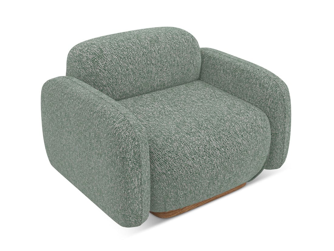 Makamii Fotoliu Fix tapitat cu stofa, Ailani C10 Verde Deschis / Natural, l110xA95xH73 cm