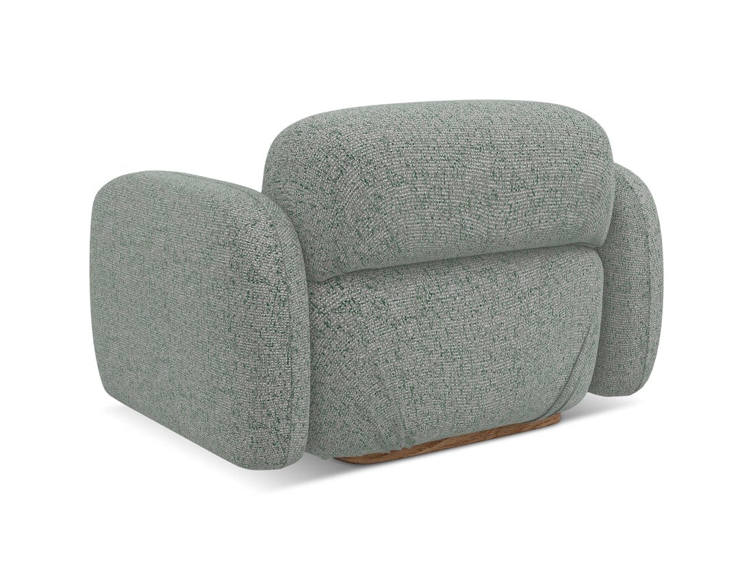 Makamii Fotoliu Fix tapitat cu stofa, Ailani C10 Verde Deschis / Natural, l110xA95xH73 cm