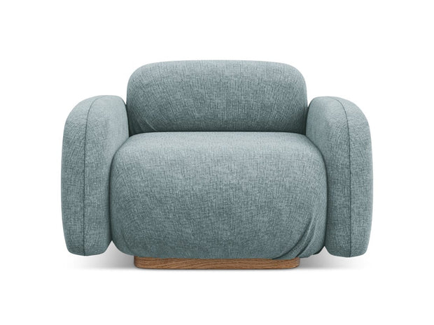 Makamii Fotoliu Fix tapitat cu stofa, Ailani C11 Albastru Denim / Natural, l110xA95xH73 cm