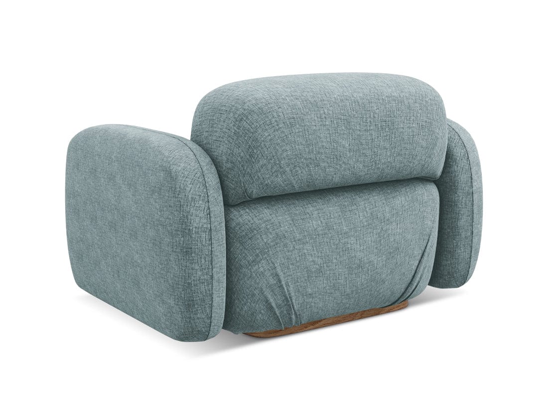 Makamii Fotoliu Fix tapitat cu stofa, Ailani C11 Albastru Denim / Natural, l110xA95xH73 cm