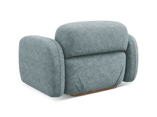 Makamii Fotoliu Fix tapitat cu stofa, Ailani C11 Albastru Denim / Natural, l110xA95xH73 cm