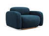 Makamii Fotoliu Fix tapitat cu stofa, Ailani C12 Albastru Royal / Natural, l110xA95xH73 cm