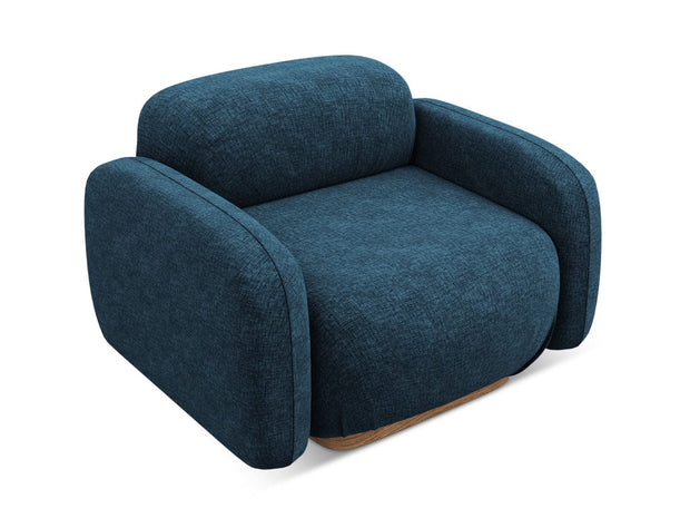 Makamii Fotoliu Fix tapitat cu stofa, Ailani C12 Albastru Royal / Natural, l110xA95xH73 cm