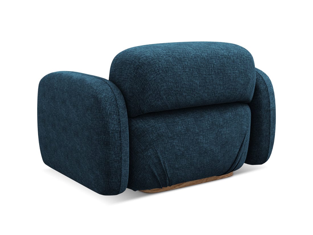 Makamii Fotoliu Fix tapitat cu stofa, Ailani C12 Albastru Royal / Natural, l110xA95xH73 cm