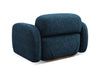 Makamii Fotoliu Fix tapitat cu stofa, Ailani C12 Albastru Royal / Natural, l110xA95xH73 cm