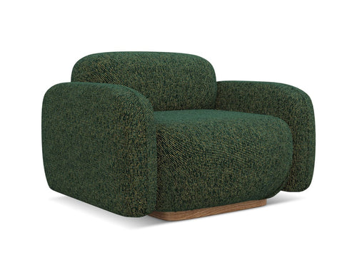 Makamii Fotoliu Fix tapitat cu stofa, Ailani C12 Verde / Natural, l110xA95xH73 cm