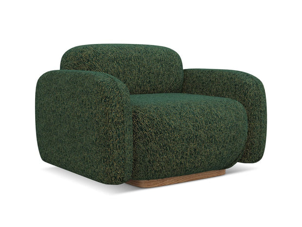 Makamii Fotoliu Fix tapitat cu stofa, Ailani C12 Verde / Natural, l110xA95xH73 cm