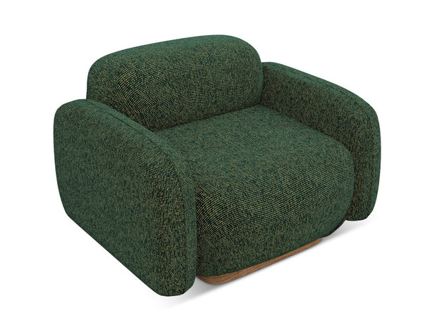 Makamii Fotoliu Fix tapitat cu stofa, Ailani C12 Verde / Natural, l110xA95xH73 cm