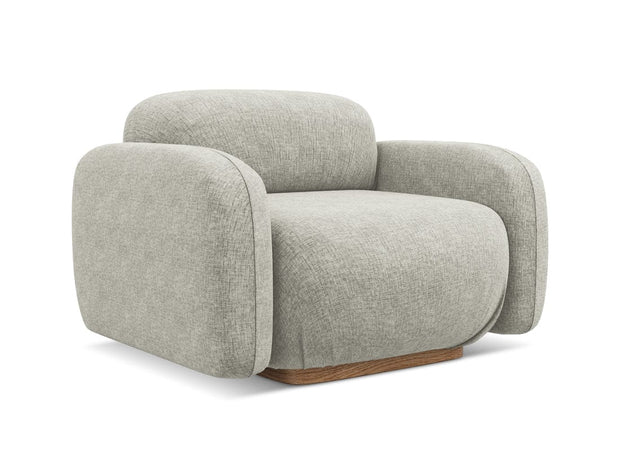 Makamii Fotoliu Fix tapitat cu stofa, Ailani C13 Argintiu / Natural, l110xA95xH73 cm