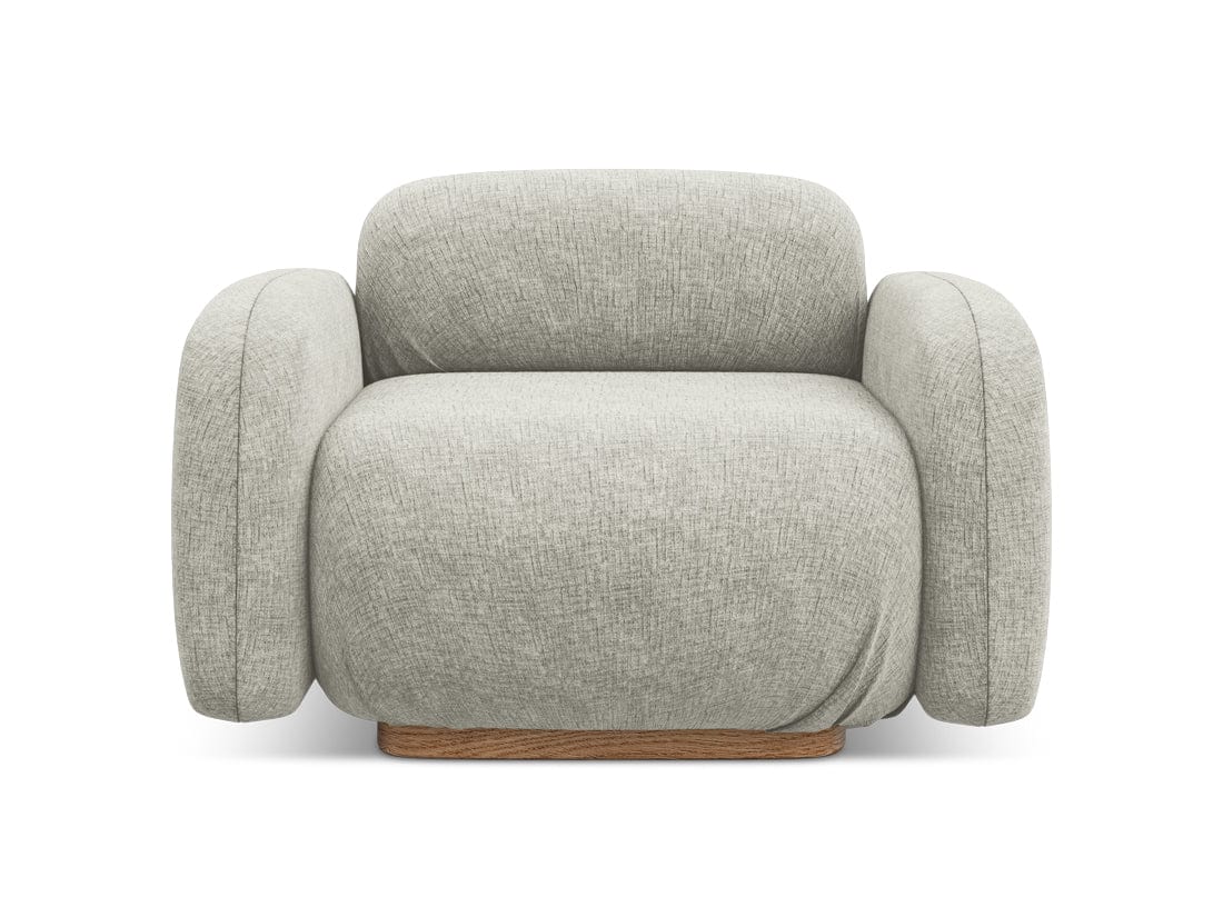 Makamii Fotoliu Fix tapitat cu stofa, Ailani C13 Argintiu / Natural, l110xA95xH73 cm