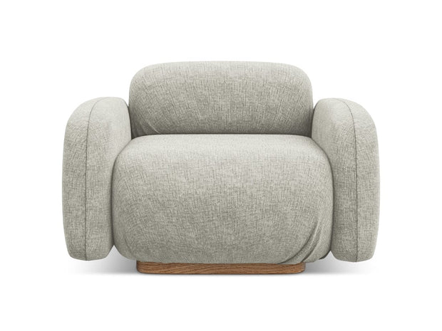 Makamii Fotoliu Fix tapitat cu stofa, Ailani C13 Argintiu / Natural, l110xA95xH73 cm