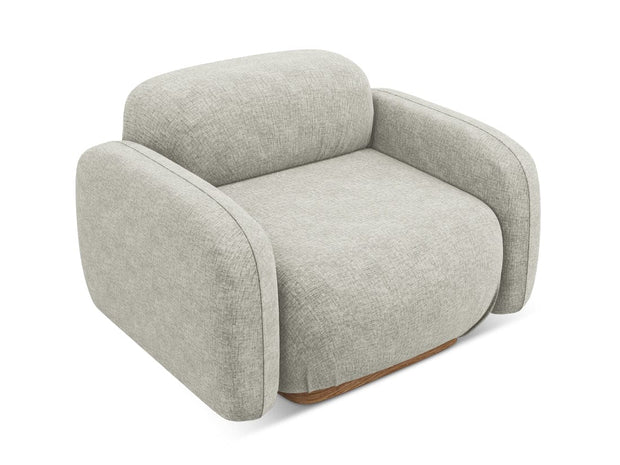 Makamii Fotoliu Fix tapitat cu stofa, Ailani C13 Argintiu / Natural, l110xA95xH73 cm