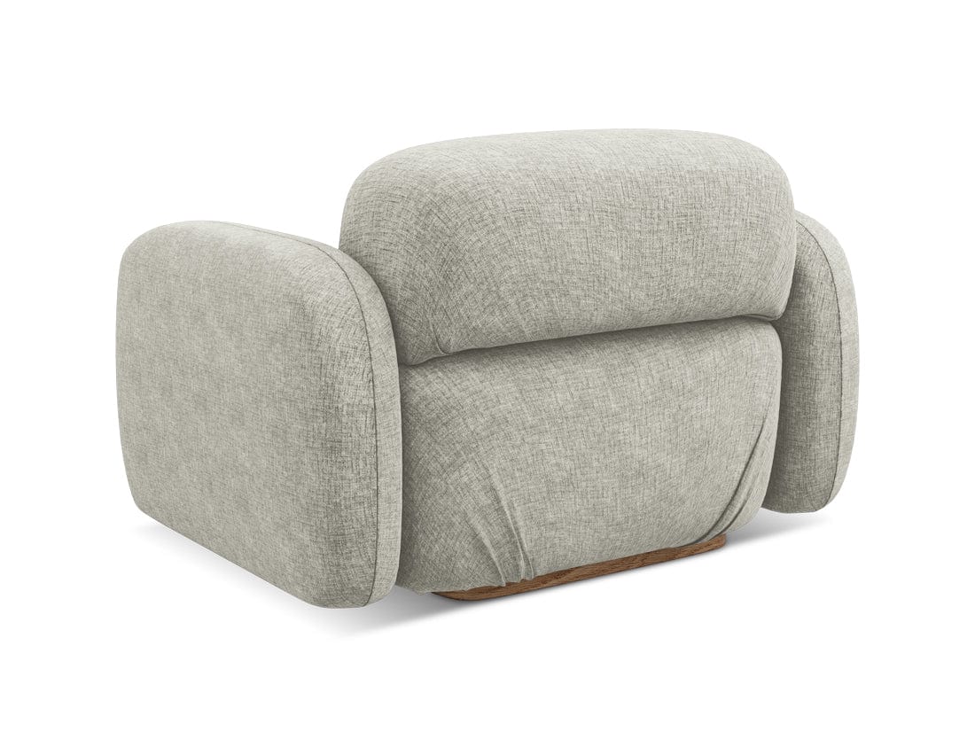 Makamii Fotoliu Fix tapitat cu stofa, Ailani C13 Argintiu / Natural, l110xA95xH73 cm