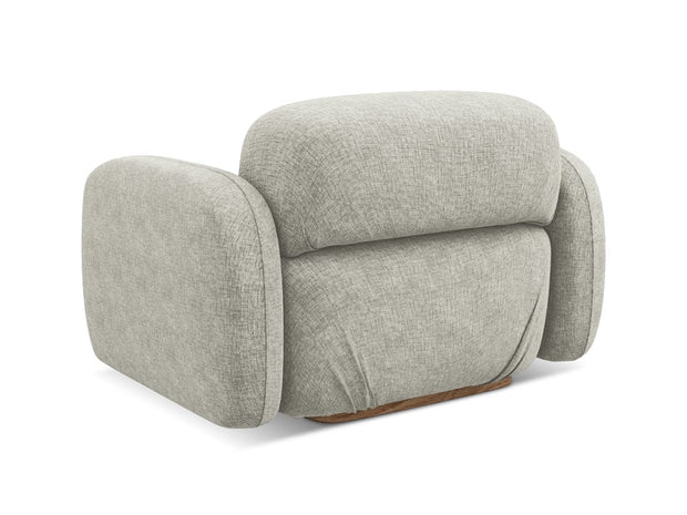 Makamii Fotoliu Fix tapitat cu stofa, Ailani C13 Argintiu / Natural, l110xA95xH73 cm