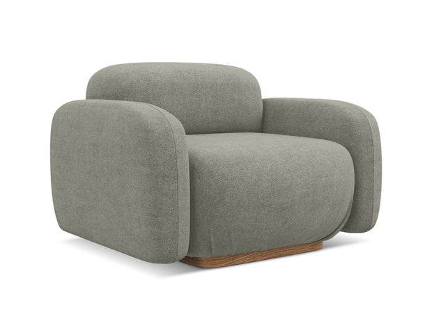 Makamii Fotoliu Fix tapitat cu stofa, Ailani C14 Cappuccino / Natural, l110xA95xH73 cm