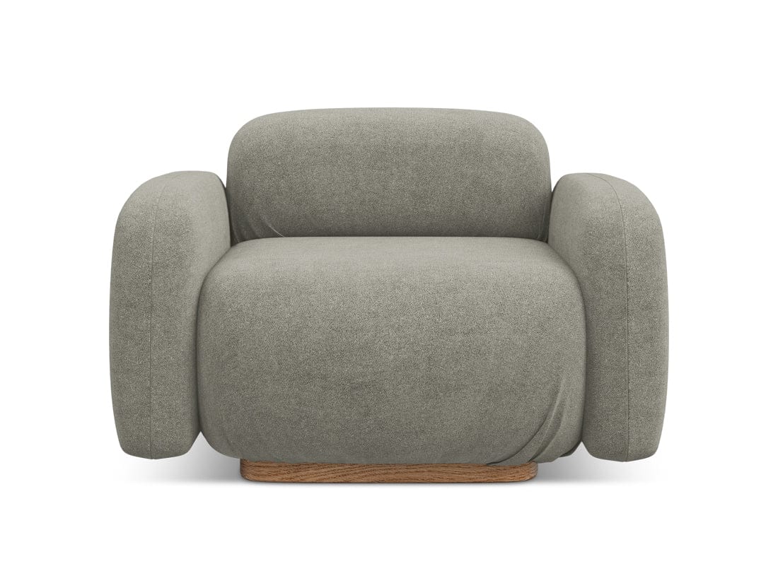 Makamii Fotoliu Fix tapitat cu stofa, Ailani C14 Cappuccino / Natural, l110xA95xH73 cm