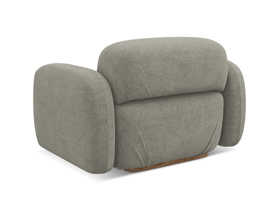 Makamii Fotoliu Fix tapitat cu stofa, Ailani C14 Cappuccino / Natural, l110xA95xH73 cm