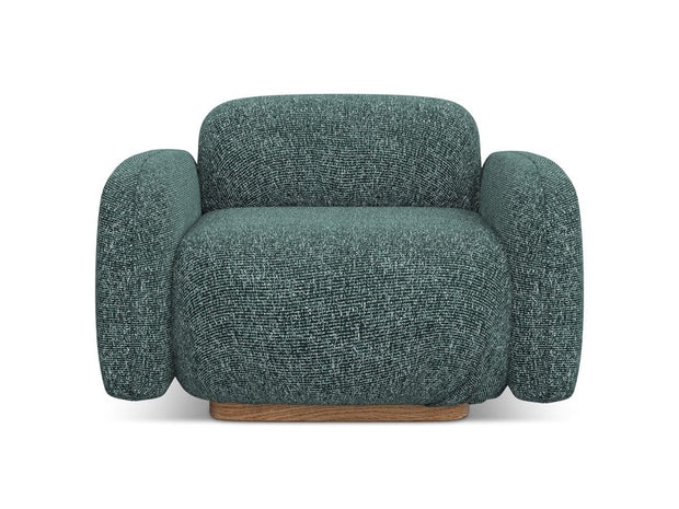 Makamii Fotoliu Fix tapitat cu stofa, Ailani C15 Albastru Denim / Natural, l110xA95xH73 cm