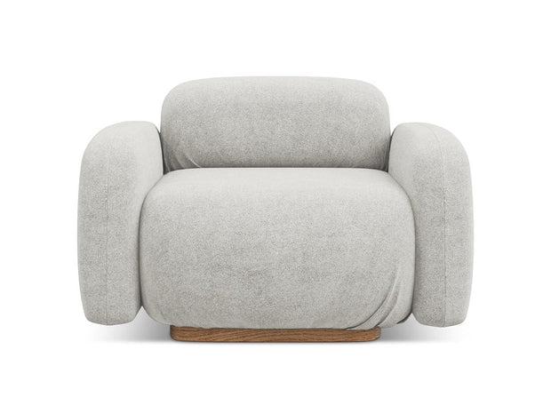 Makamii Fotoliu Fix tapitat cu stofa, Ailani C15 Argintiu / Natural, l110xA95xH73 cm