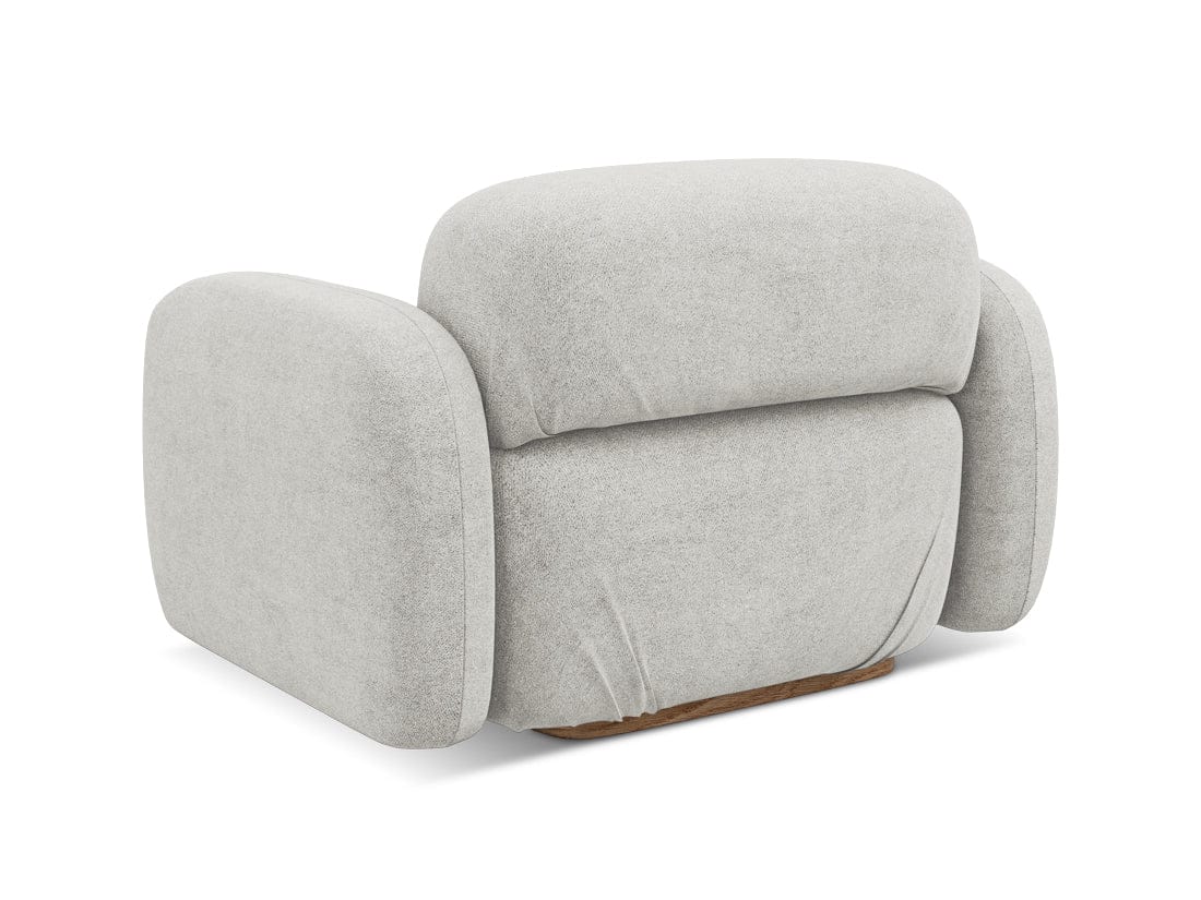 Makamii Fotoliu Fix tapitat cu stofa, Ailani C15 Argintiu / Natural, l110xA95xH73 cm