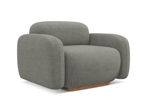 Makamii Fotoliu Fix tapitat cu stofa, Ailani C18 Gri / Natural, l110xA95xH73 cm